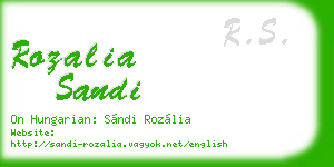 rozalia sandi business card